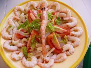 insalata di gamberi